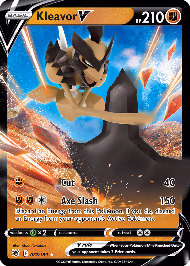 Kleavor V 87/189 Pokemon card