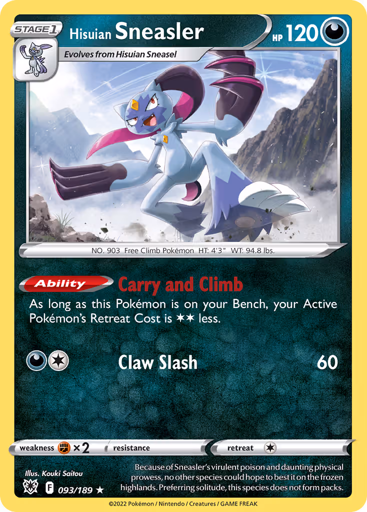 Hisuian Sneasler 93/189 Pokemon card