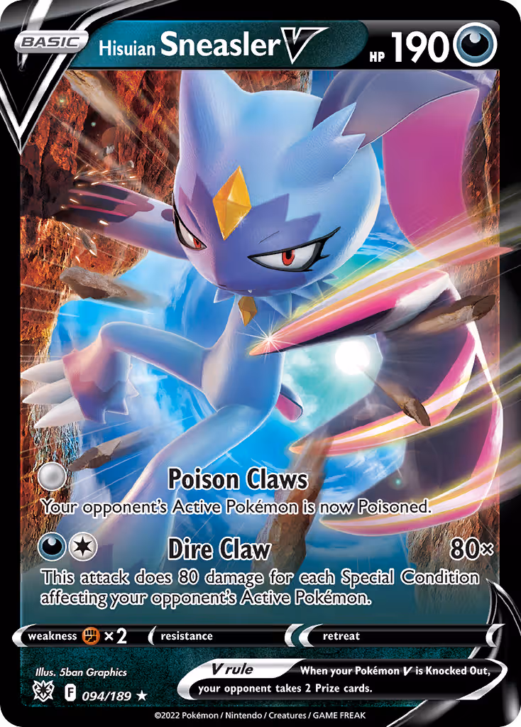 Hisuian Sneasler V 94/189 Pokemon card