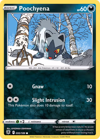 Poochyena 95/189 Pokemon card
