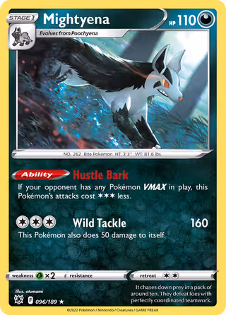Mightyena 96/189 Pokemon card