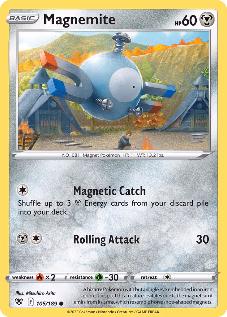 Magnemite 105/189 Pokemon card
