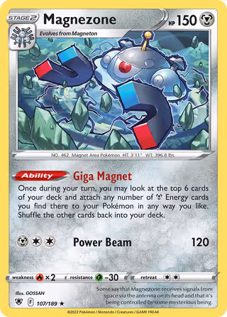 Magnezone 107/189 Pokemon card