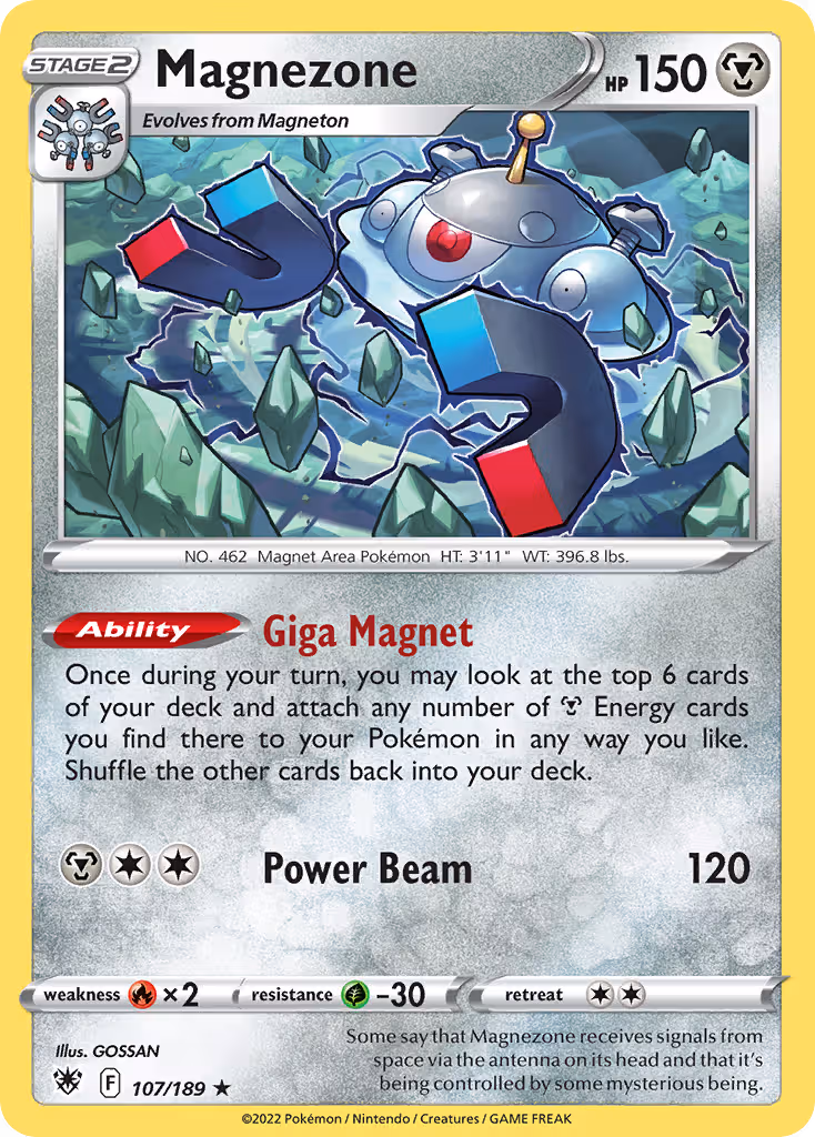 Magnezone 107/189 Pokemon card