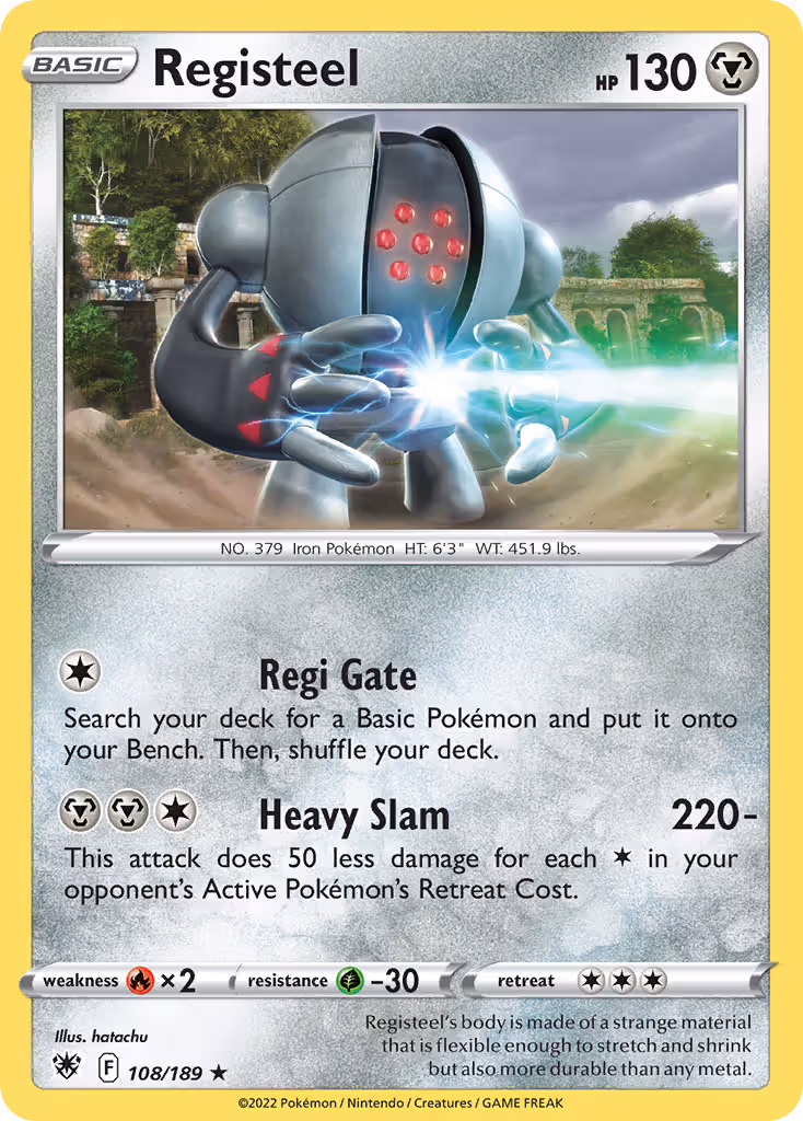 Registeel 108/189 Pokemon card