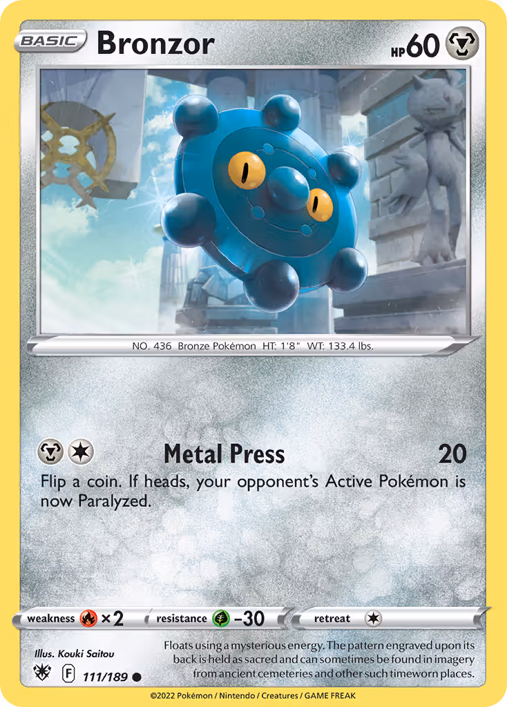 Bronzor 111/189 Pokemon card