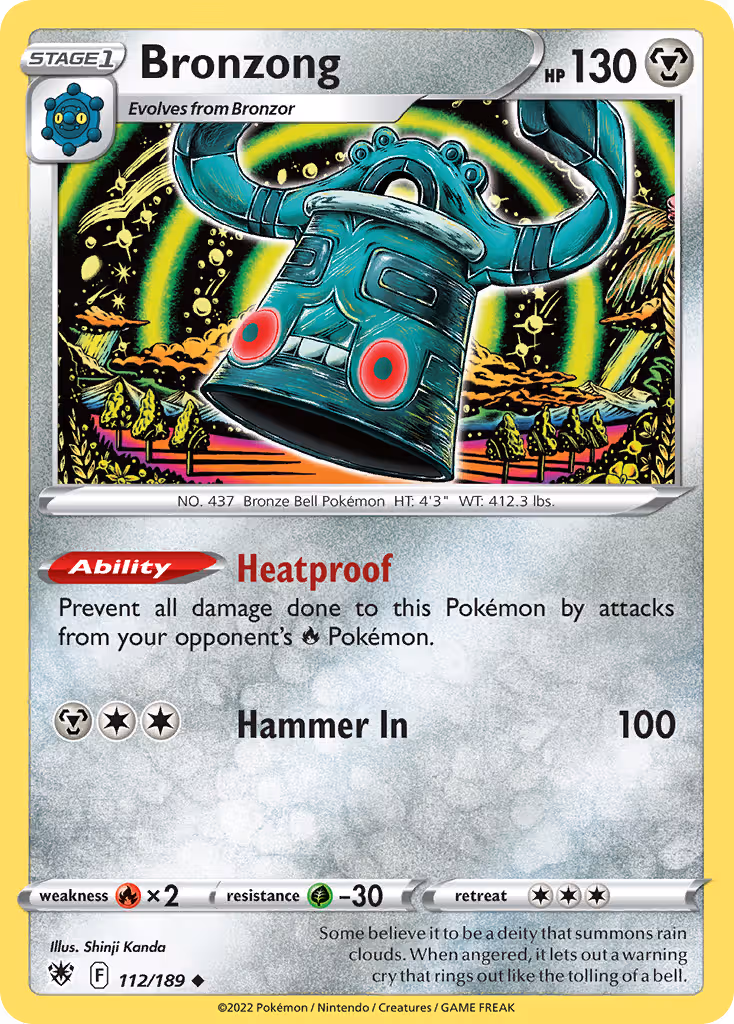 Bronzong 112/189 Pokemon card