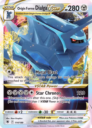 Origin Forme Dialga VSTAR 114/189 Pokemon card