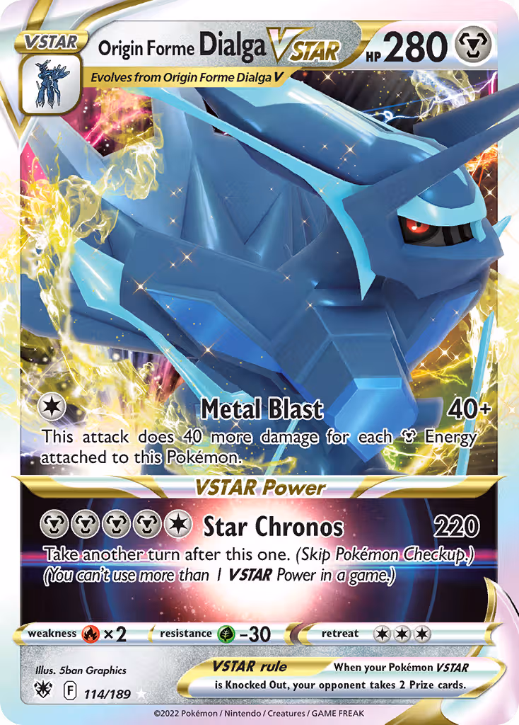 Origin Forme Dialga VSTAR 114/189 Pokemon card