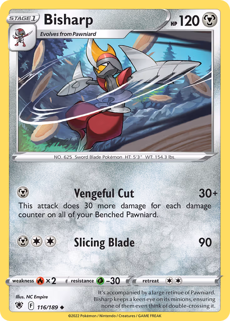 Bisharp 116/189 Pokemon card