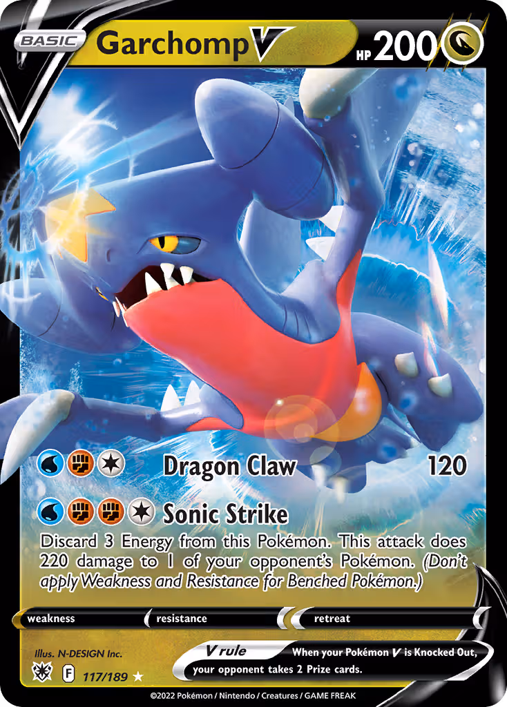 Garchomp V 117/189 Pokemon card