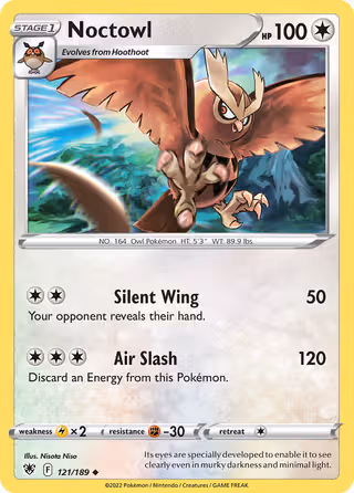 Noctowl 121/189 Pokemon card
