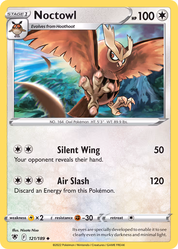 Noctowl 121/189 Pokemon card