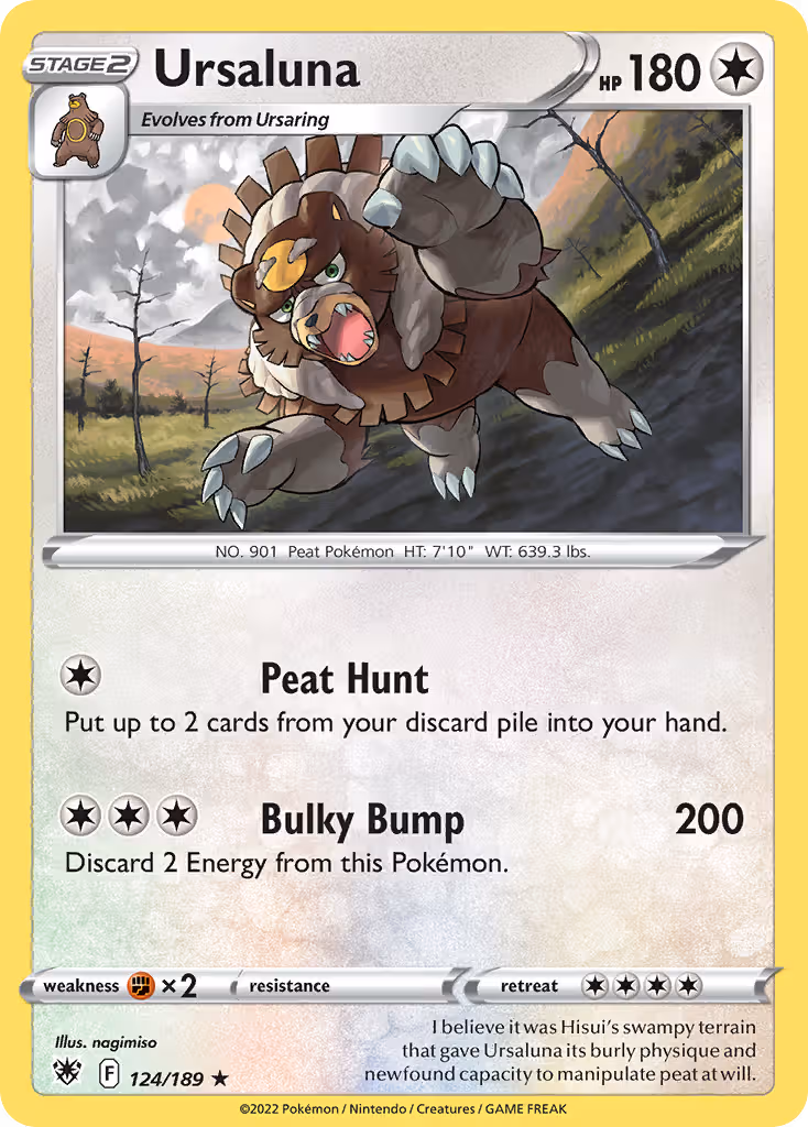 Ursaluna 124/189 Pokemon card
