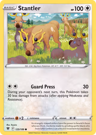 Stantler 125/189 Pokemon card