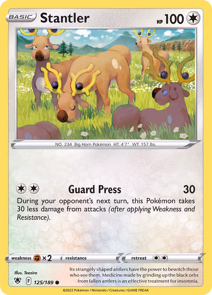 Stantler 125/189 Pokemon card