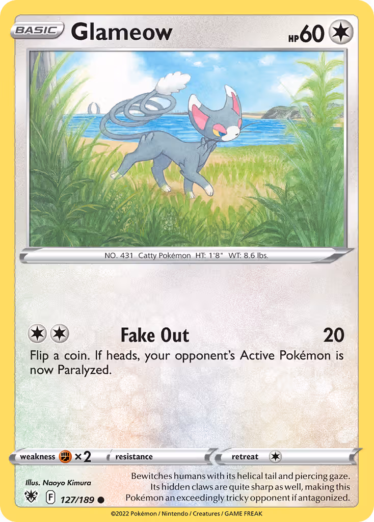 Glameow 127/189 Pokemon card