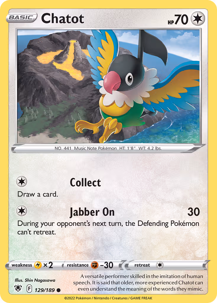 Chatot 129/189 Pokemon card