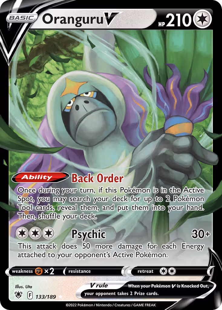 Oranguru V 133/189 Pokemon card