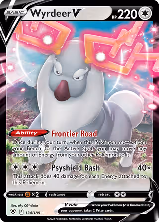 Wyrdeer V 134/189 Pokemon card