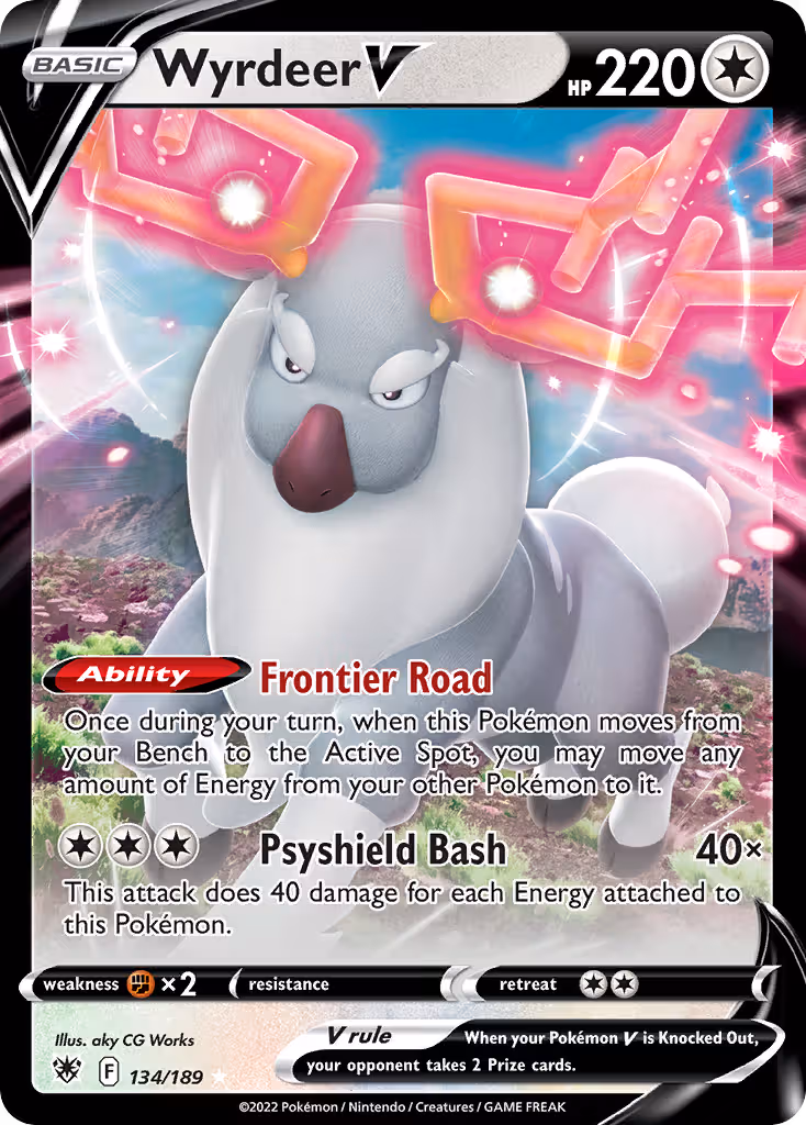 Wyrdeer V 134/189 Pokemon card