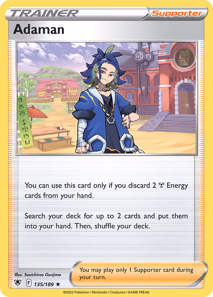 Adaman 135/189 Pokemon card