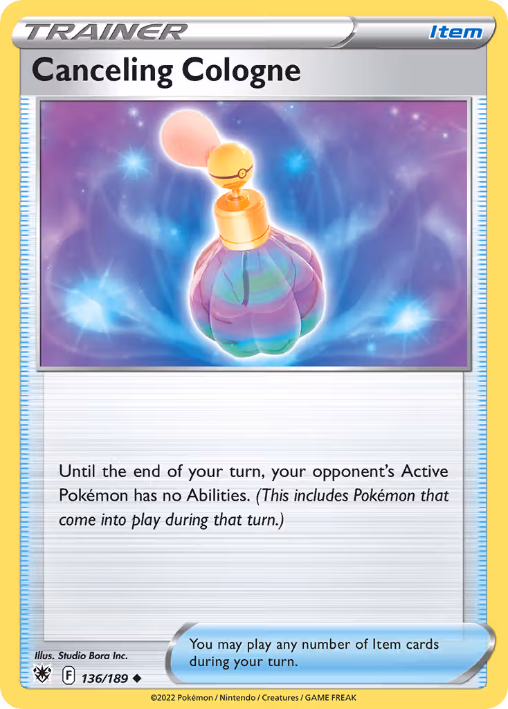 Canceling Cologne 136/189 Pokemon card