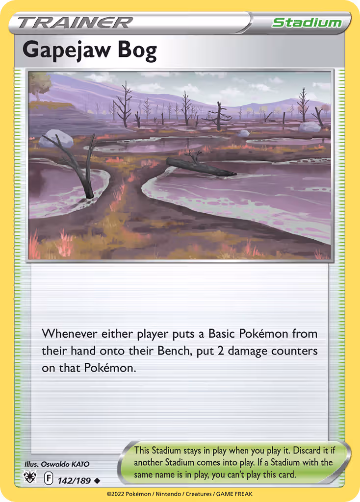 Gapejaw Bog 142/189 Pokemon card