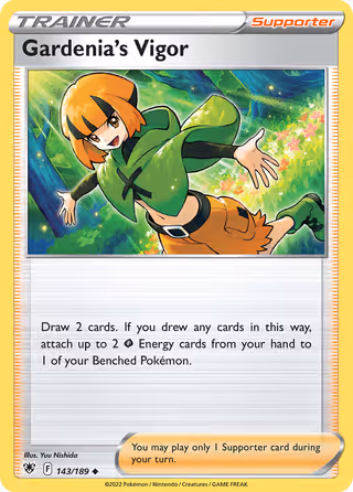 Gardenia's Vigor 143/189 Pokemon card