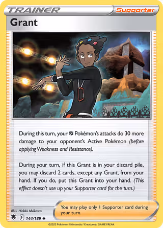 Grant 144/189 Pokemon card