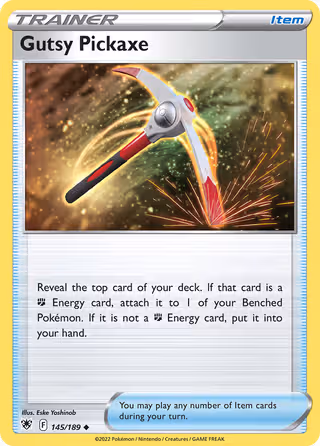 Gutsy Pickaxe 145/189 Pokemon card
