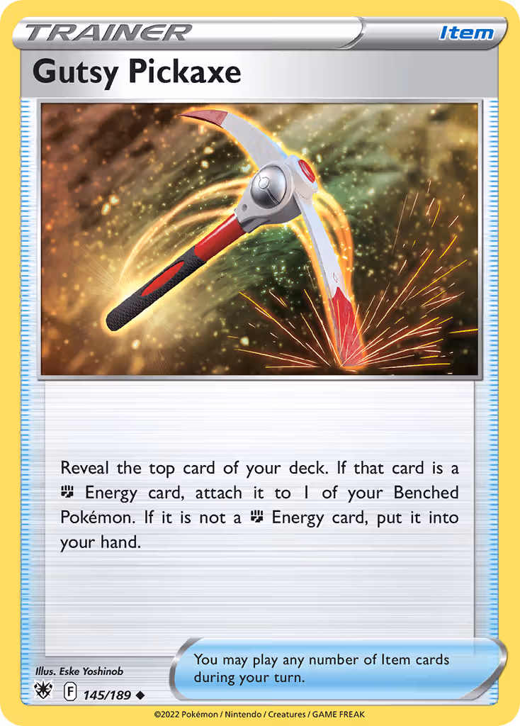 Gutsy Pickaxe 145/189 Pokemon card