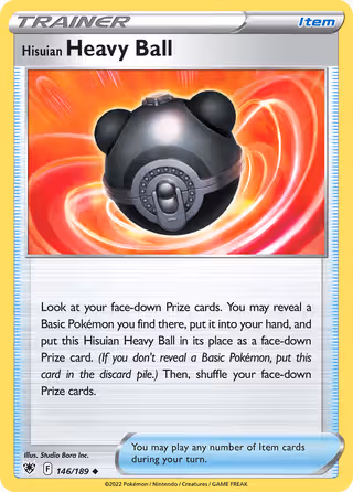 Hisuian Heavy Ball 146/189 Pokemon card