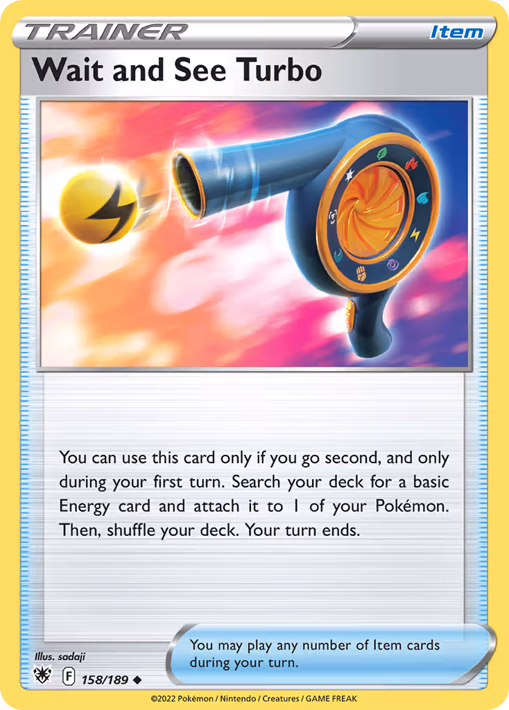 Wait and See Turbo 158/189 Pokemon card