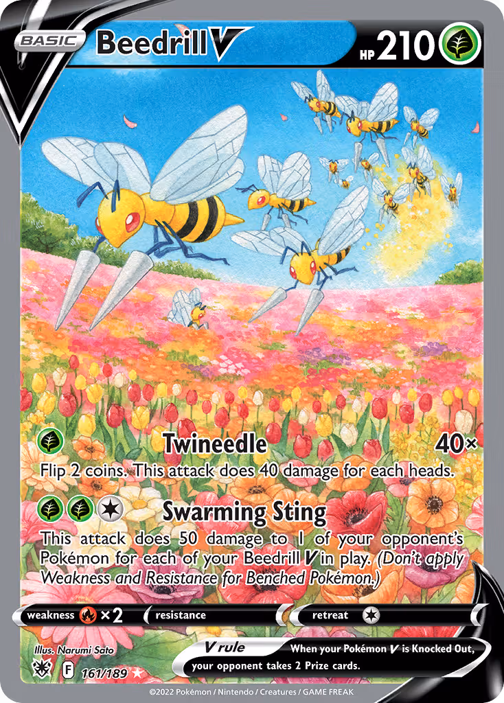 Beedrill V 161/189 Pokemon card