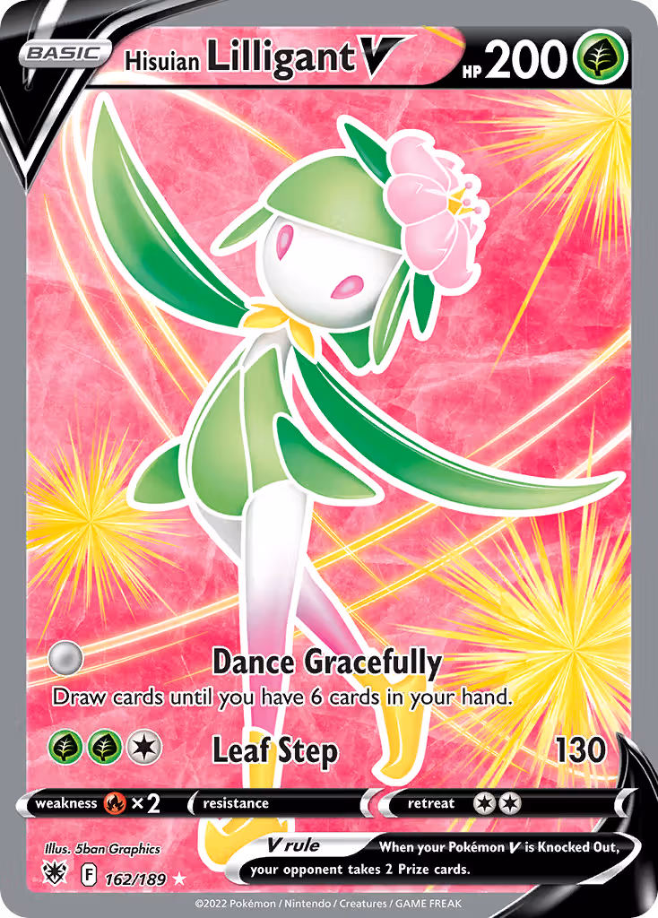 Hisuian Lilligant V 162/189 Pokemon card