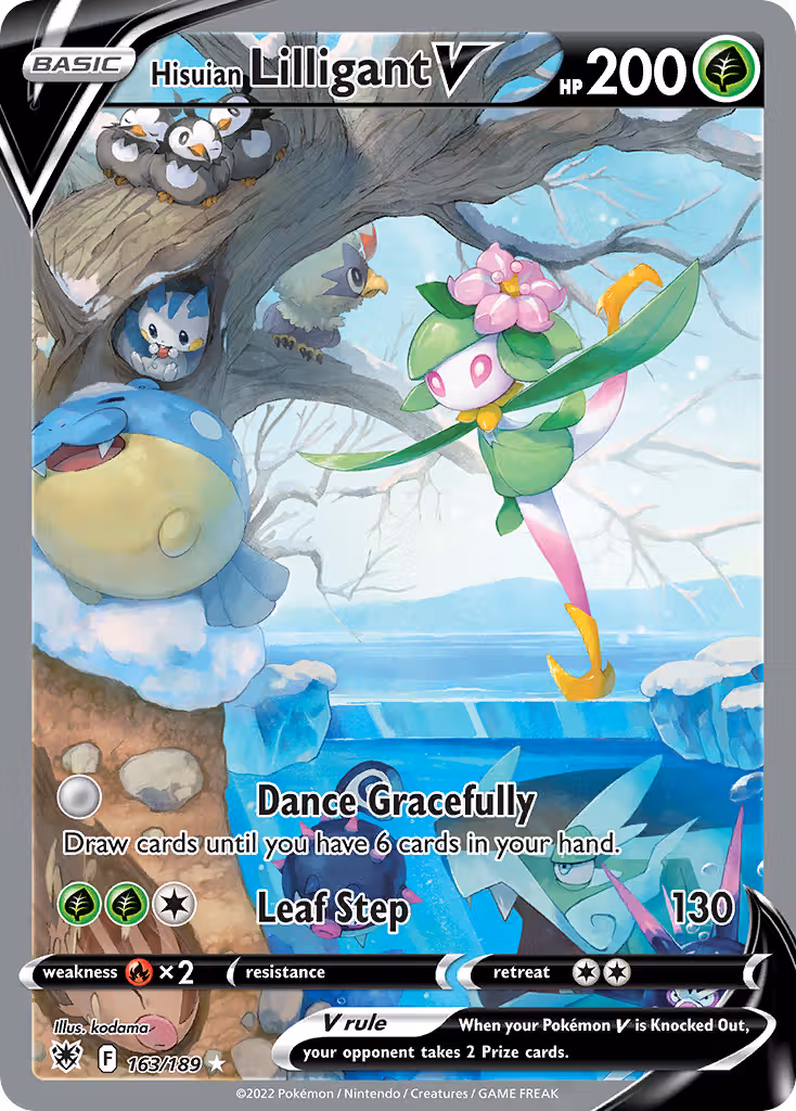 Hisuian Lilligant V 163/189 Pokemon card