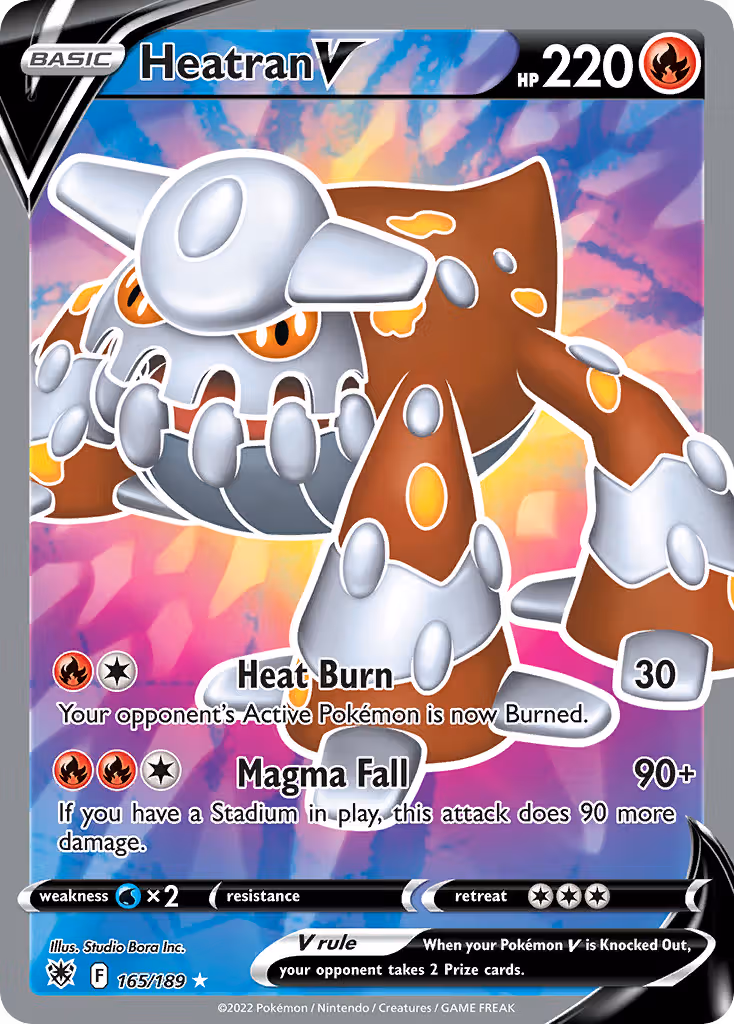 Heatran V 165/189 Pokemon card