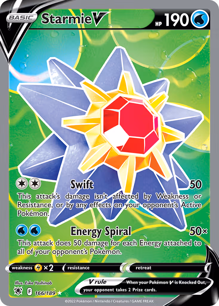 Starmie V 166/189 Pokemon card