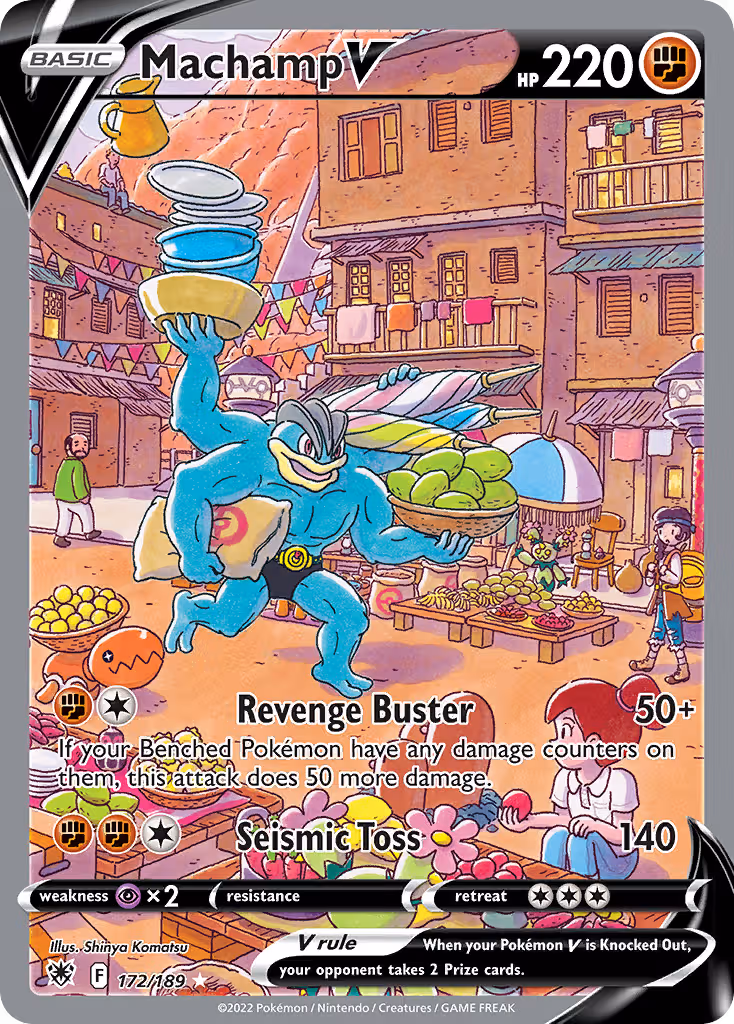 Machamp V 172/189 Pokemon card