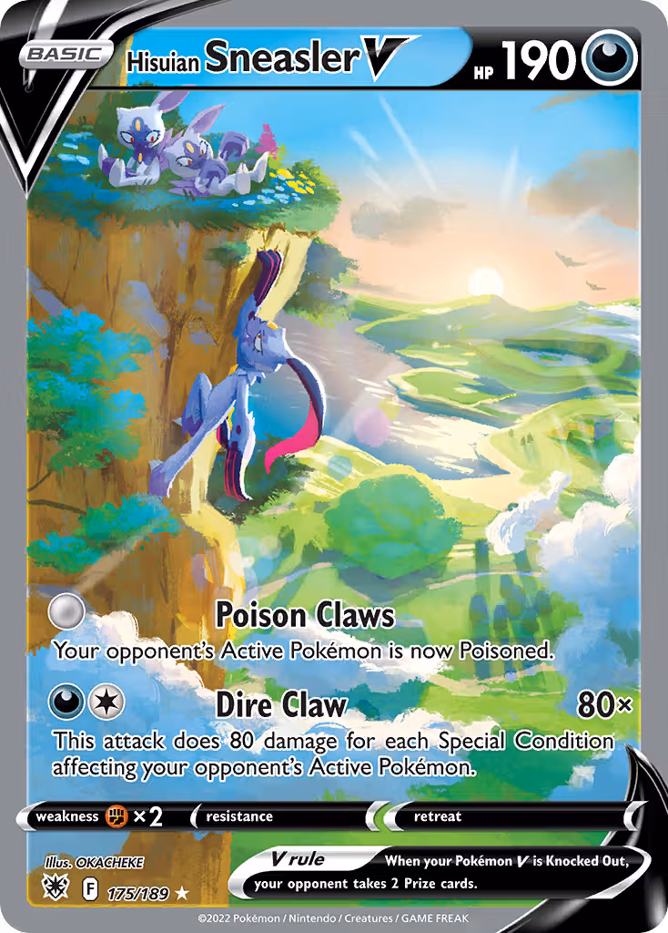 Hisuian Sneasler V 175/189 Pokemon card
