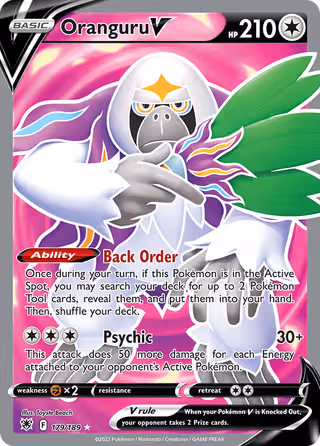 Oranguru V 179/189 Pokemon card