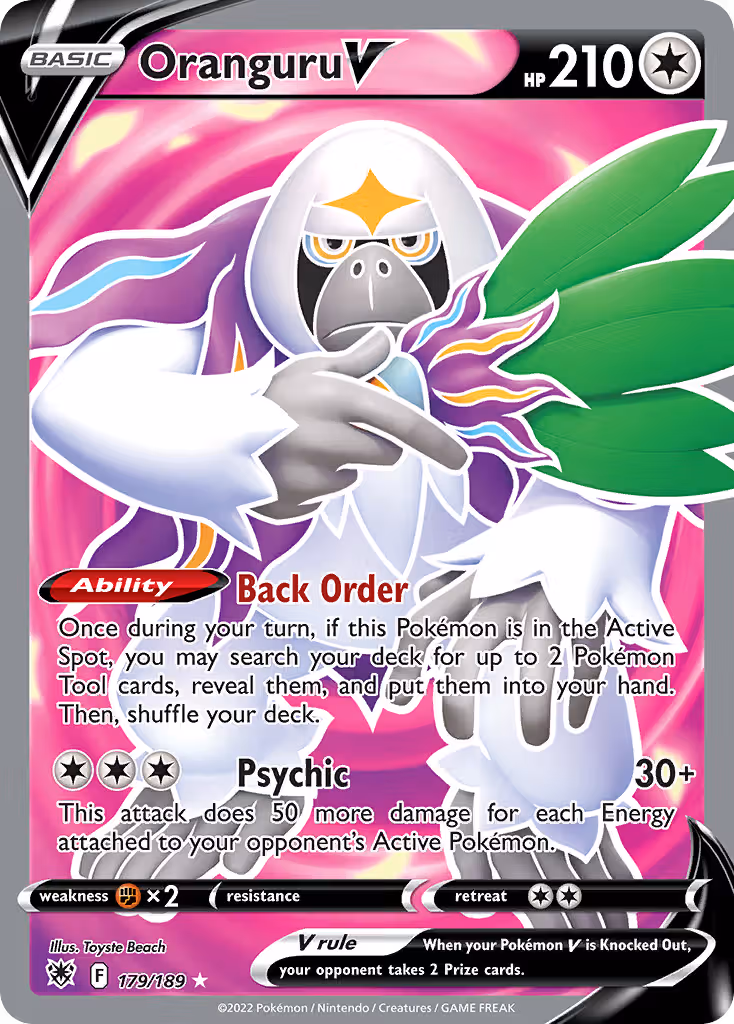 Oranguru V 179/189 Pokemon card