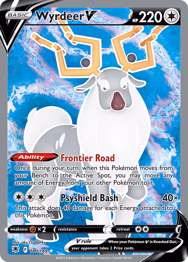 Wyrdeer V 180/189 Pokemon card