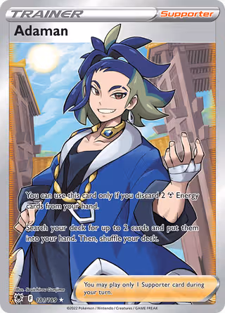 Adaman 181/189 Pokemon card