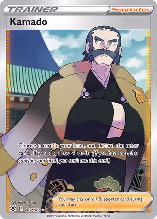 Kamado 187/189 Pokemon card