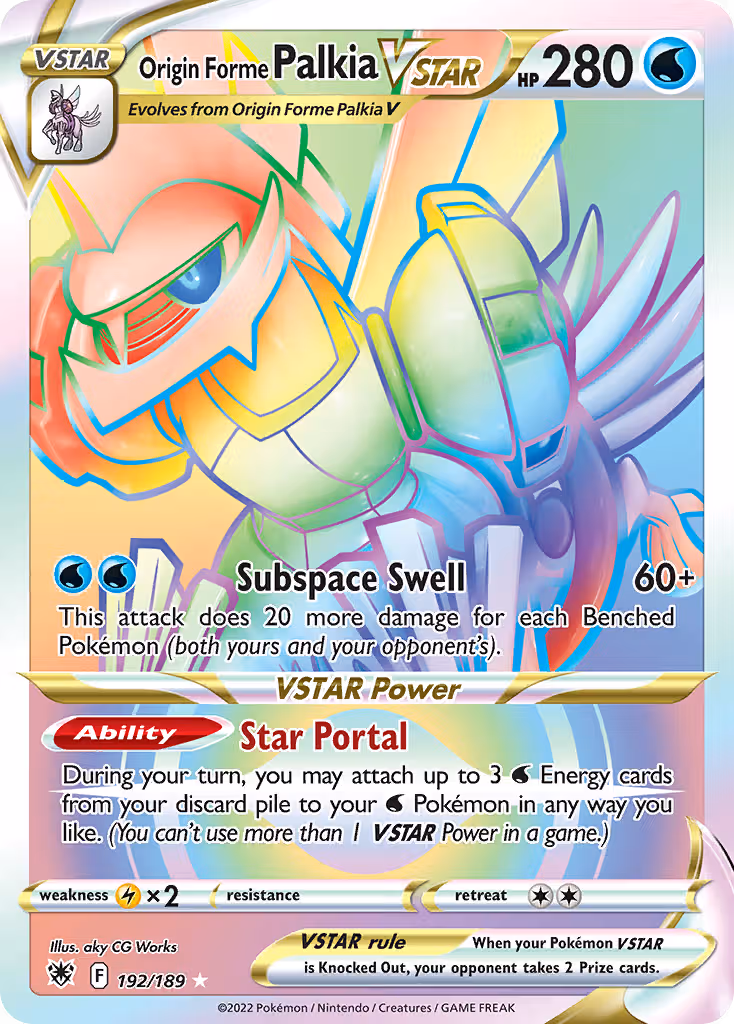 Origin Forme Palkia VSTAR 192/189 Pokemon card