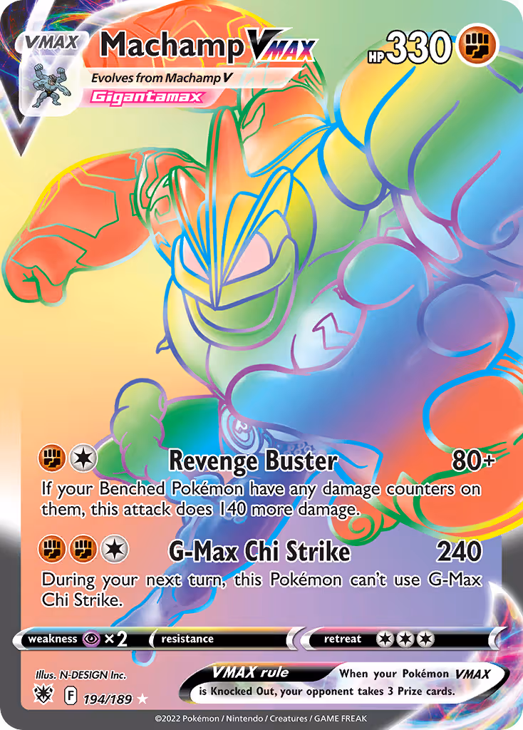 Machamp VMAX 194/189 Pokemon card