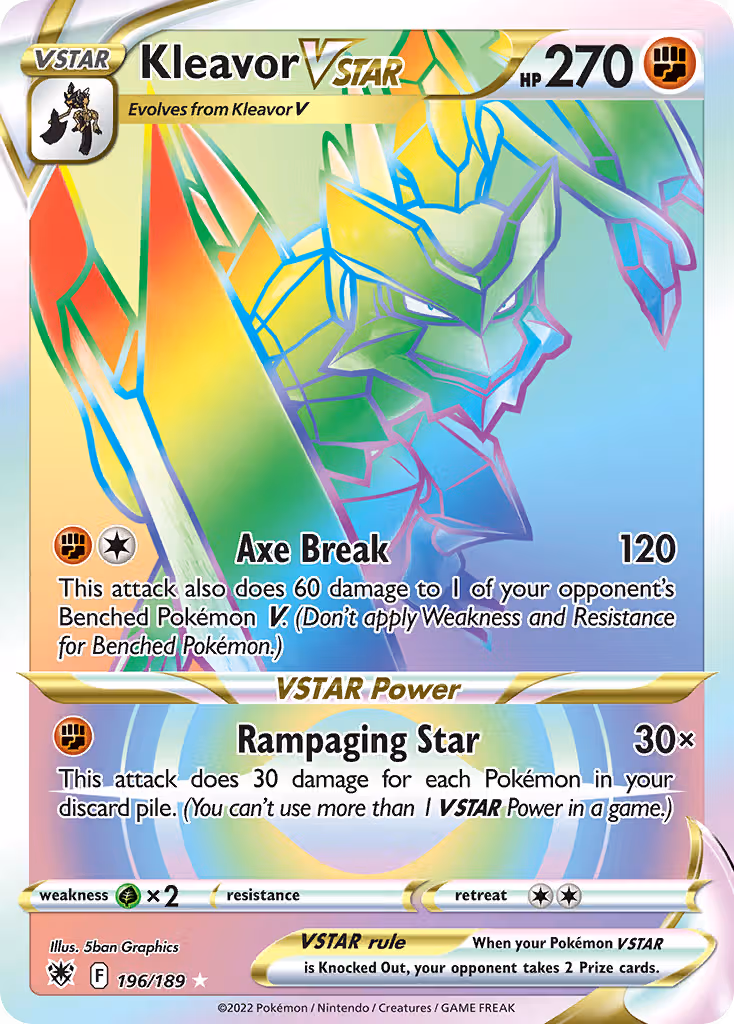 Kleavor VSTAR 196/189 Pokemon card