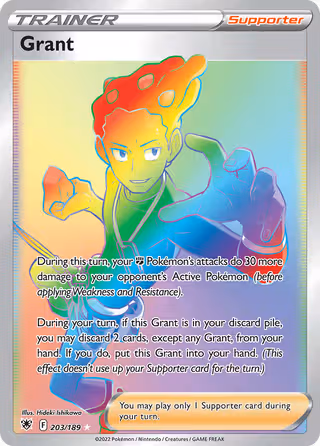 Grant 203/189 Pokemon card